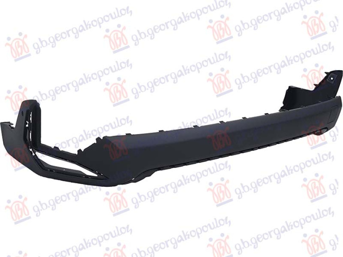 Spoiler i poshtëm në parakolpin e pasëm me ngjyrë të zezë