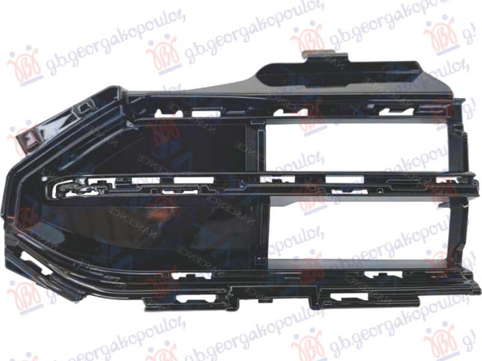 Grilë në parakolpin e përparmë e ngjyrosur me të zezë