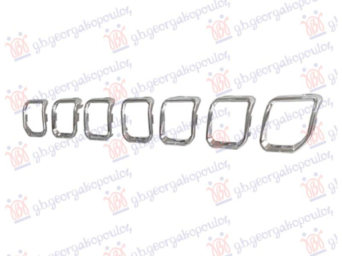 Shirit kornizë/grilë krom (set 7 pjesë)