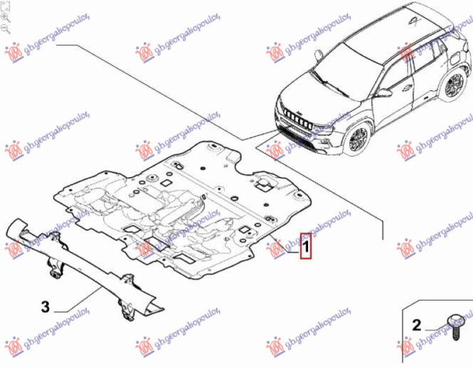 Mbrojtje/kapak nën motor metal (Origjinal)