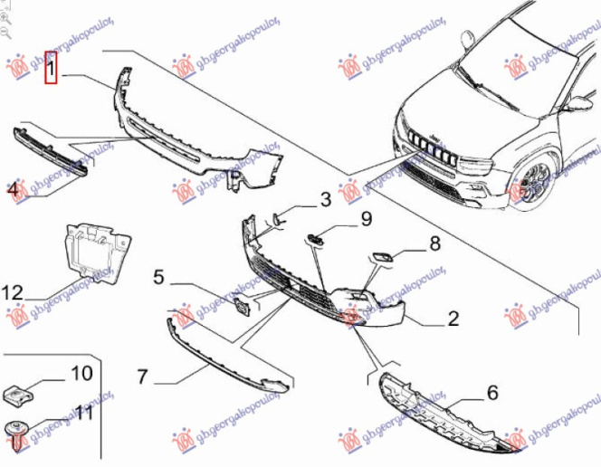 Parakolpi i përparëm i sipërm (N-LINE) (Origjinal)