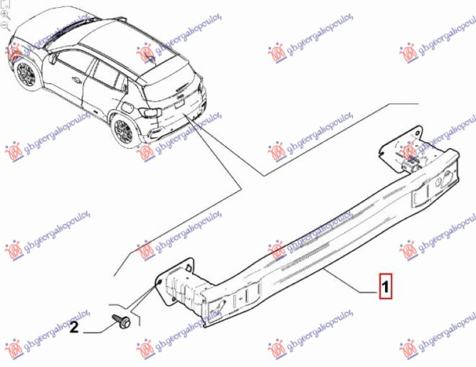 Shinë/bazë për parakolpin e pasëm (Origjinal)