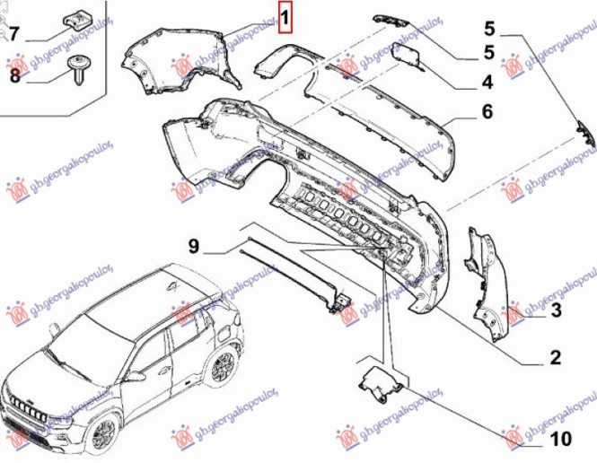 Parakolp këndor i pasëm (Оrigjinal)