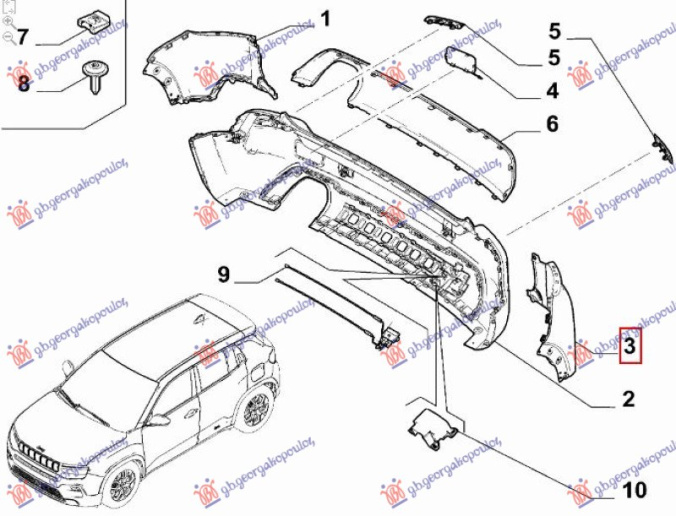 Parakolp këndor i pasëm (Оrigjinal)