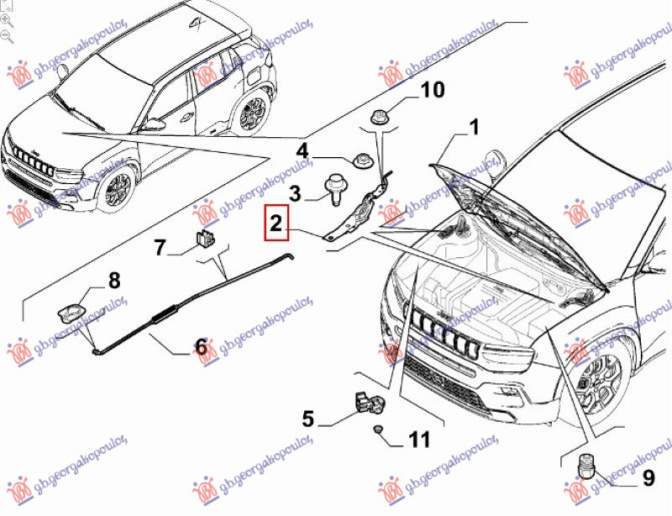 Mbajtës për kofano (Origjinal)