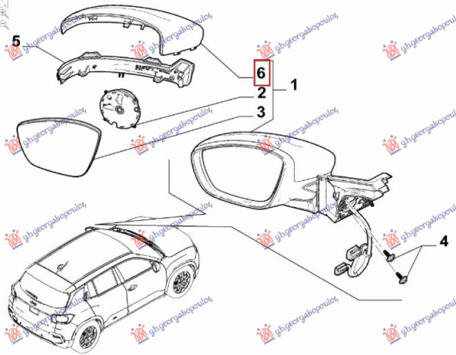 Mbulues/kapak për pasqyrë (Origjinal)