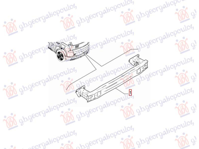 Shinë/bazë për parakolpin e pasëm (Origjinal)