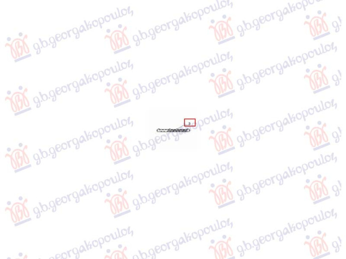 grilë qendrore për parakolpin e përparmë, pjesa e sipërme