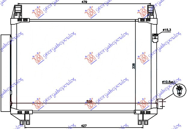 Radiator i kondicionerit 1.4 D4D dizel (515x325x16)