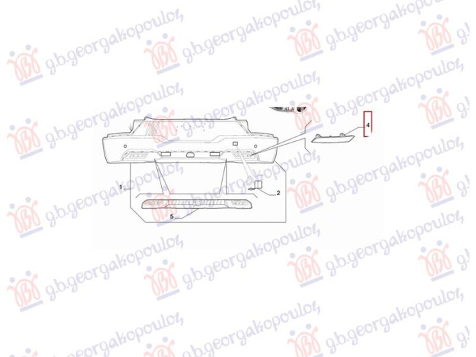 Reflektori/reflektori i parakolpit të pasmë (Origjinal)
