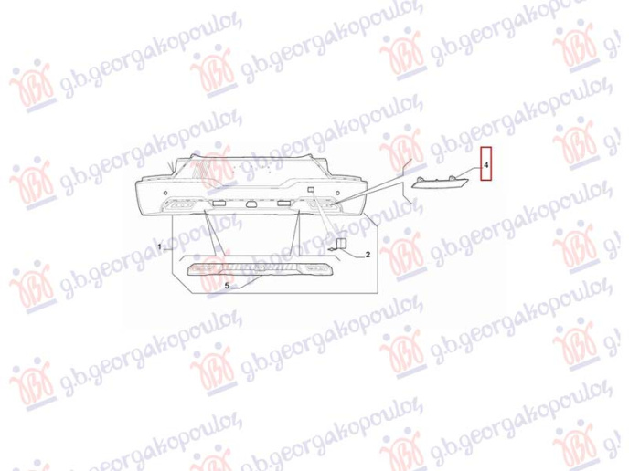 Reflektori/reflektori i parakolpit të pasmë (Origjinal)