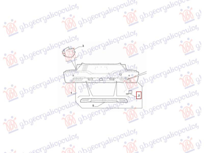 Kapak për çengel parakolpin e pasëm (Origjinal)