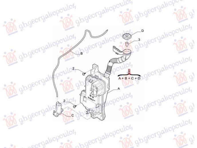 Rezervoar për lëng pastrues xhamash (Origjinal)