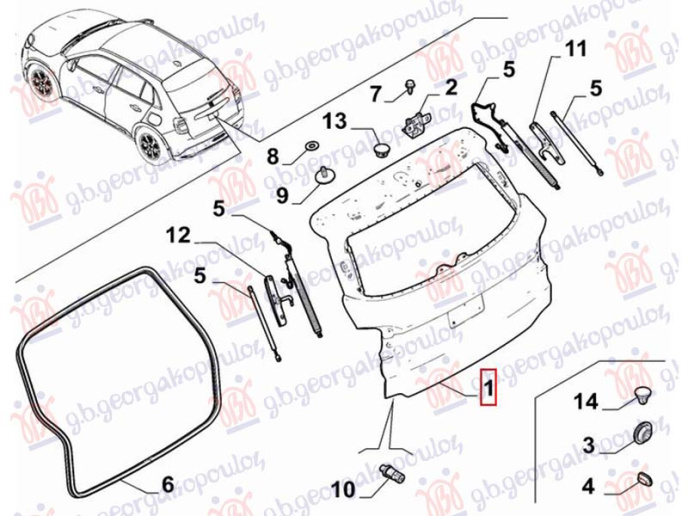 Derë bagazhi 5-tat (Origjinal)