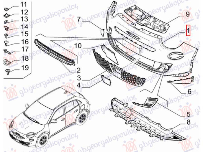 Parakolpi i përparmë (Origjinal)