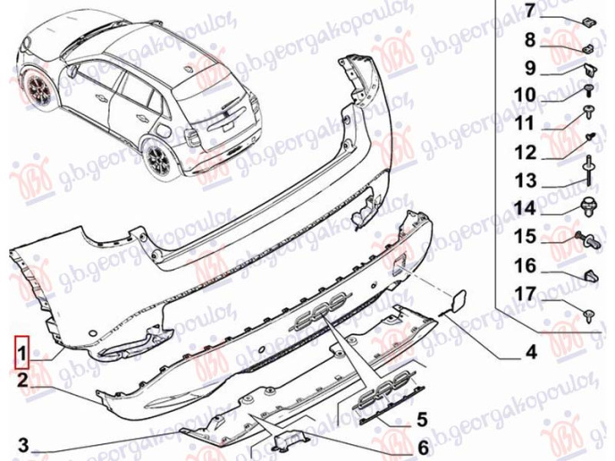 Parakolp i pasëm, pjesa e sipërme (Origjinal)