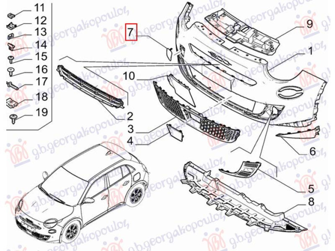 Kapak për çengel në parakolpin e përparëm