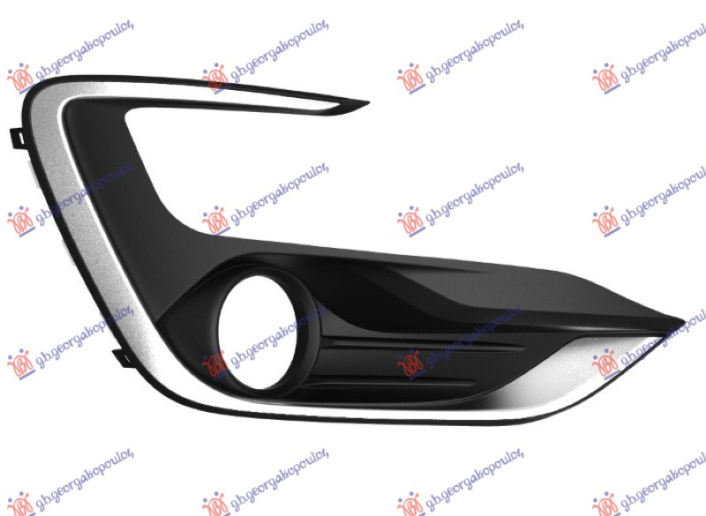 Grilë në parakolpin e përparmë (me hapje për drita të mjegullës) (me kromi)