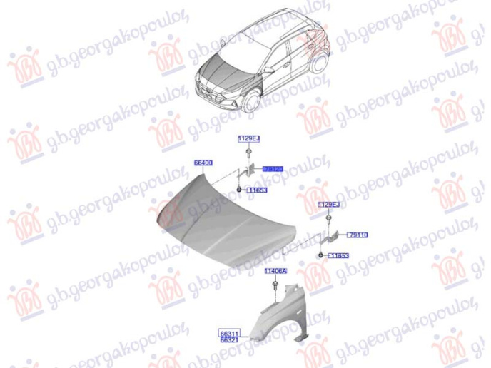 Mbajtës për kofano (Origjinal)
