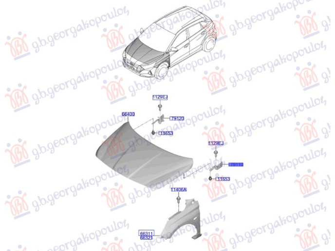 Mbajtës për kofano (Origjinal)