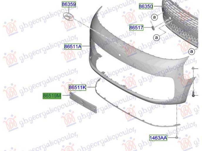 Mbajtës i përparëm për targa (Origjinal)