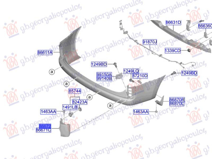 Shirit në parakolpin e pasëm (Оrgjinal)