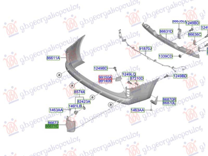 Shirit në parakolpin e pasëm (Оrgjinal)