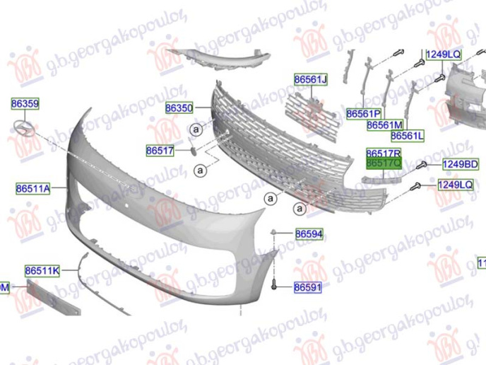 Kapës/mbajtës për parakolpin e përparëm anësorë plastik (Origjinal)