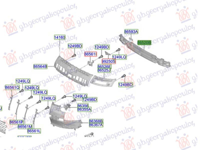 Absorbues në parakolpin e përparmë (Origjinal)
