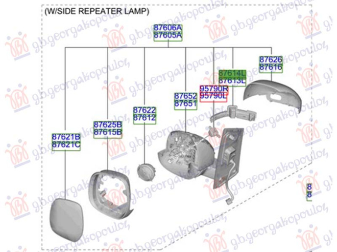 Drita pulsuese në pasqyrë (Origjinal)