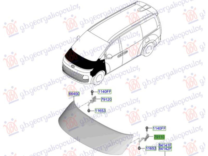 Mbajtës për kofano (Origjinal)