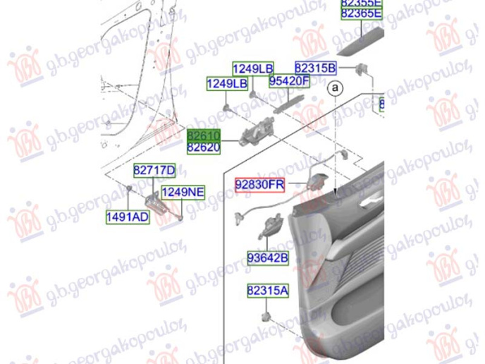 Dorezë e brendshme e derës së përparme (Origjinal)