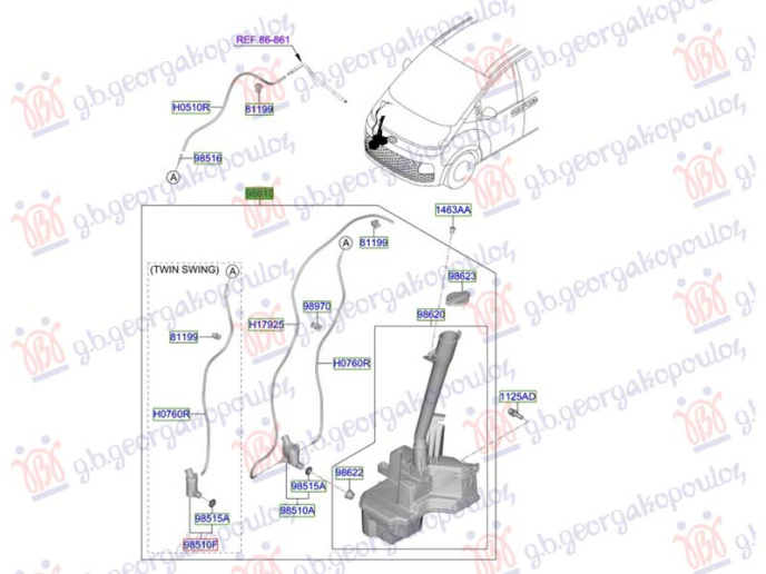 Rezervoar për lëng pastrues xhamash (Origjinal)