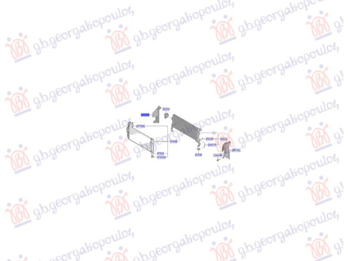 Mbulues i përparëm për radiator (ajër) (Origjinal)