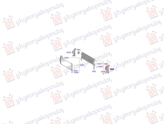 Mbulues i përparëm për radiator (ajër) (Origjinal)