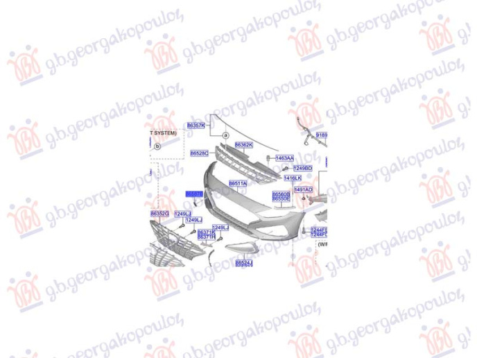 Kapak për çengel në parakolpin e përparëm