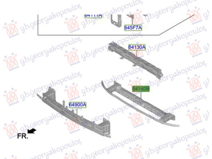 Shinë/bazë për parakolpin e përparmë i poshtëm (Origjinal)