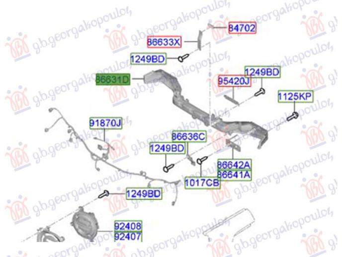Shinë/bazë për parakolpin e pasëm (Origjinal)