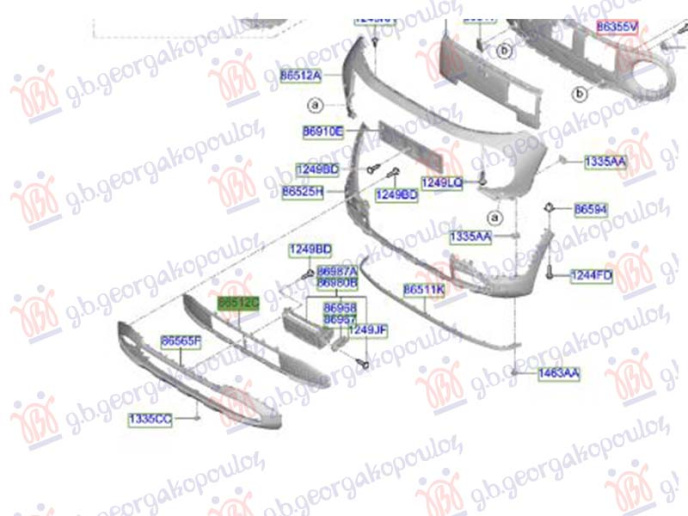 Grilë qendrore në parakolpin e përparme (Origjinal)