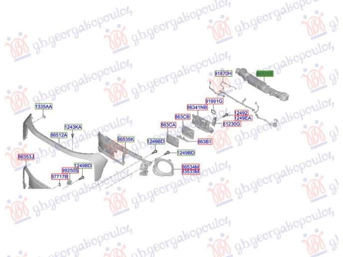 Absorbues në parakolpin e përparmë (Origjinal)