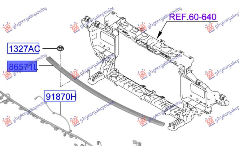 Shinë/bazë për parakolpin e përparmë i poshtëm (Origjinal)