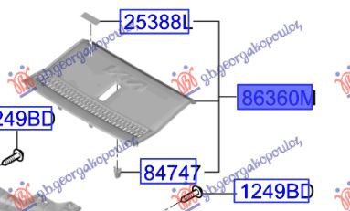 llamarinë pjesa e sipërme e panelit të përparmë/i përparëm plastik (Origjinal)