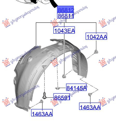 plastik mbrojtëse e rrotës së përparme (Origjinal)