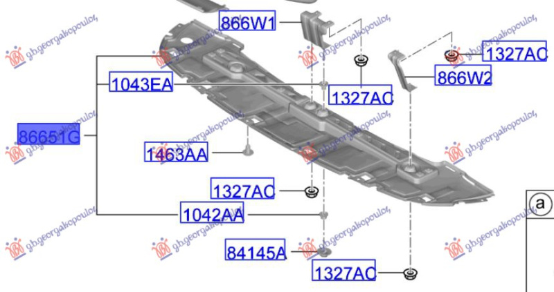 Mbrojtje/kapak nën parakolpin e përparëm i pasëm (Origjinal)