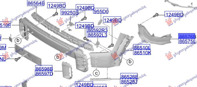 Thithës ajri i parakolpi i përparëm (GT-LINE) (Origjinal)