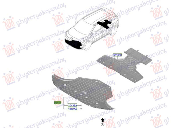 Mbrojtje/kapak nën motor metal (Origjinal)