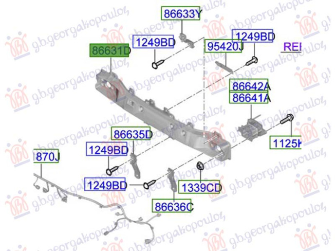 Shinë/bazë në parakolpin e përparmë (Origjinal)