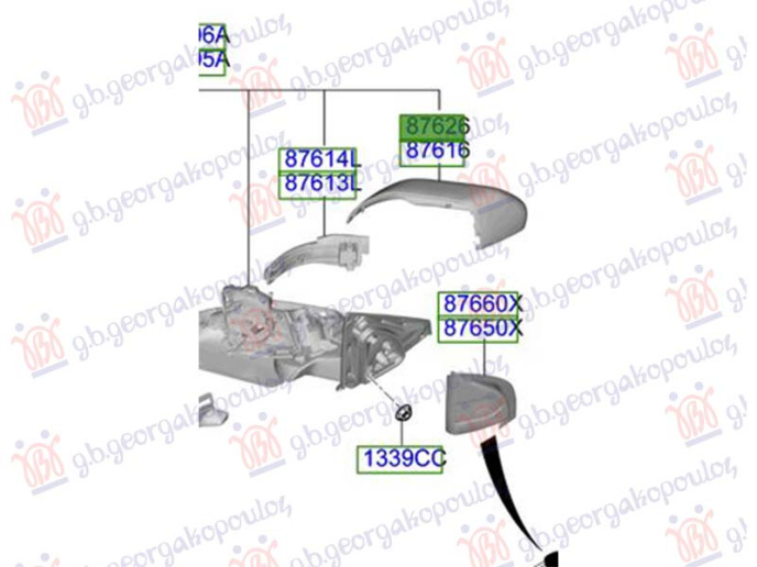Mbulues/kapak për pasqyrë (Origjinal)