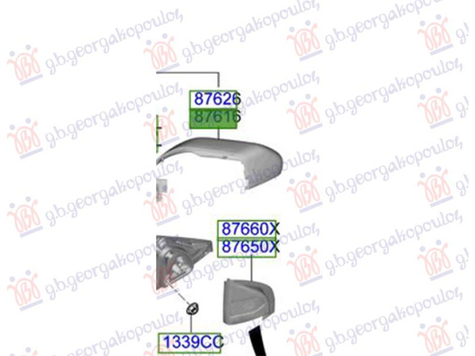 Mbulues/kapak për pasqyrë (Origjinal)