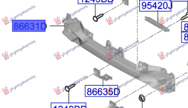 Shinë/bazë për parakolpin e pasëm (Origjinal)